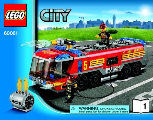 Notice / Instructions de Montage - LEGO - City - 60061 - Le camion de pompiers de l'aéroport: Page 1