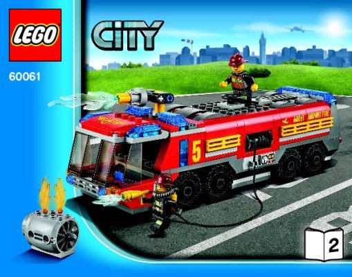 Notice / Instructions de Montage - LEGO - City - 60061 - Le camion de pompiers de l'aéroport: Page 1