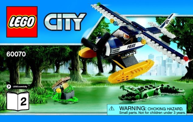 Notice / Instructions de Montage - LEGO - City - 60070 - La poursuite en hydravion: Page 1