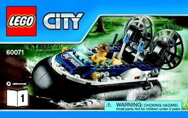 Notice / Instructions de Montage - LEGO - City - 60071 - L'arrestation en hydroglisseur: Page 1