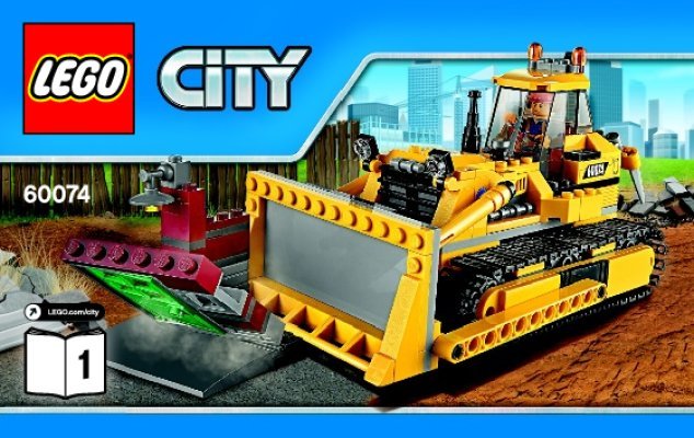 Notice / Instructions de Montage - LEGO - City - 60074 - Le bulldozer: Page 1