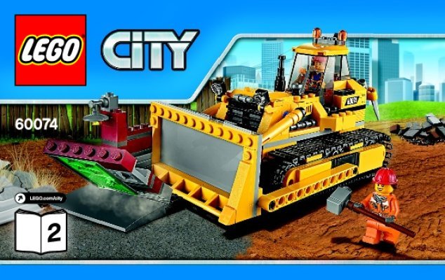 Notice / Instructions de Montage - LEGO - City - 60074 - Le bulldozer: Page 1