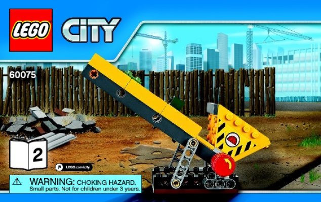 Notice / Instructions de Montage - LEGO - City - 60075 - L'excavatrice et le camion: Page 1