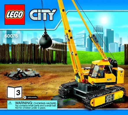 Notice / Instructions de Montage - LEGO - City - 60076 - Le chantier de démolition: Page 1