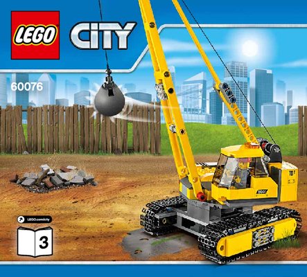 Notice / Instructions de Montage - LEGO - City - 60076 - Le chantier de démolition: Page 1