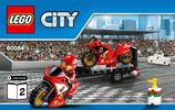 Notice / Instructions de Montage - LEGO - City - 60084 - Le transporteur de motos de course: Page 1