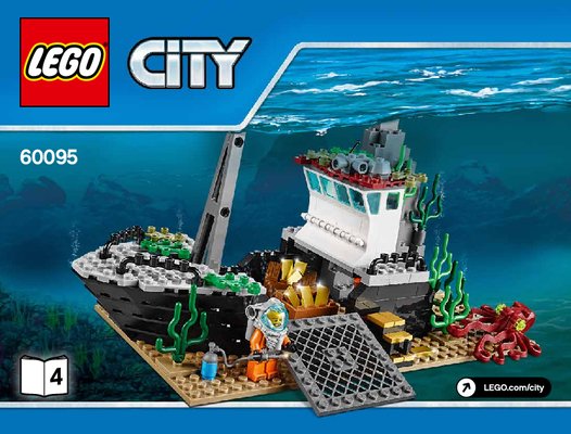 Notice / Instructions de Montage - LEGO - City - 60095 - Le bateau d'exploration: Page 1