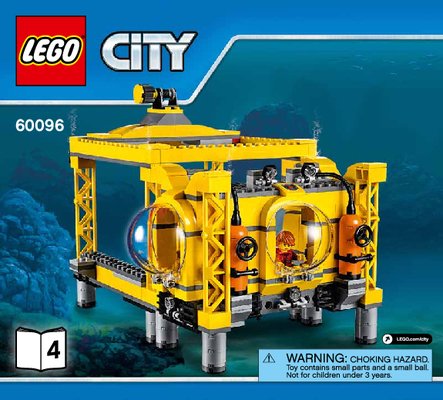 Notice / Instructions de Montage - LEGO - City - 60096 - La base opérationnelle en haute-mer: Page 1