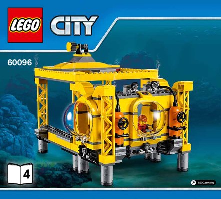 Notice / Instructions de Montage - LEGO - City - 60096 - La base opérationnelle en haute-mer: Page 1