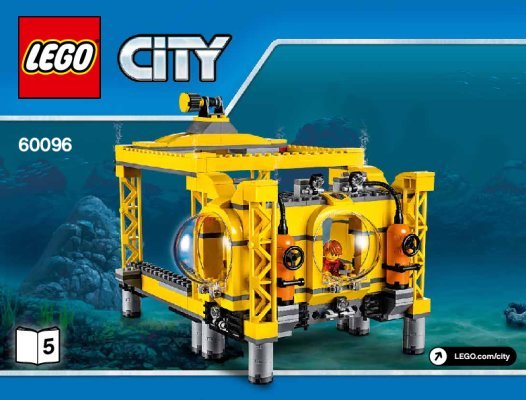 Notice / Instructions de Montage - LEGO - City - 60096 - La base opérationnelle en haute-mer: Page 1