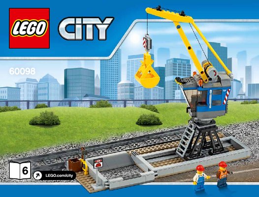 Notice / Instructions de Montage - LEGO - City - 60098 - Le train de marchandises rouge: Page 1