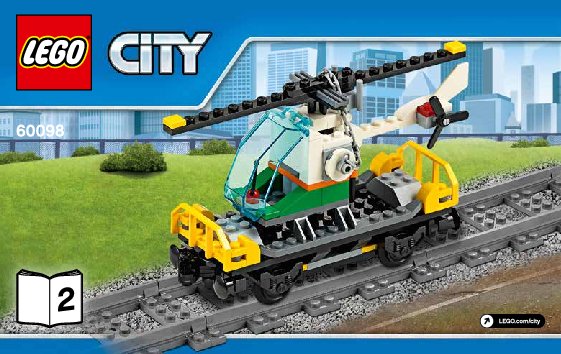 Notice / Instructions de Montage - LEGO - City - 60098 - Le train de marchandises rouge: Page 1