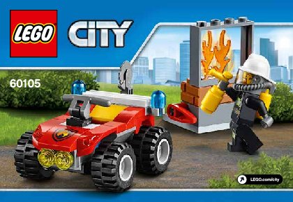 Notice / Instructions de Montage - LEGO - City - 60105 - Le 4x4 des pompiers: Page 1