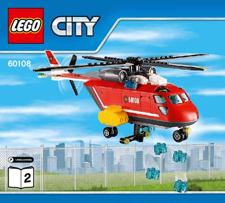 Notice / Instructions de Montage - LEGO - City - 60108 - L'unité de secours des pompiers: Page 1