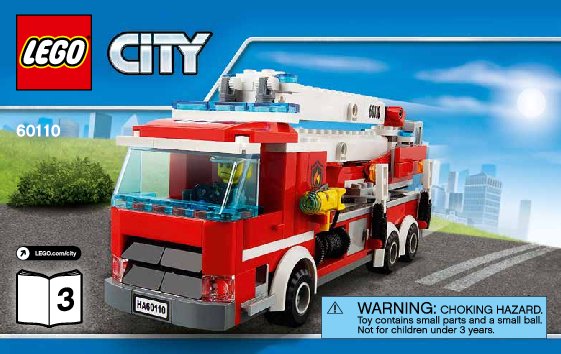 Notice / Instructions de Montage - LEGO - City - 60110 - La caserne des pompiers: Page 1