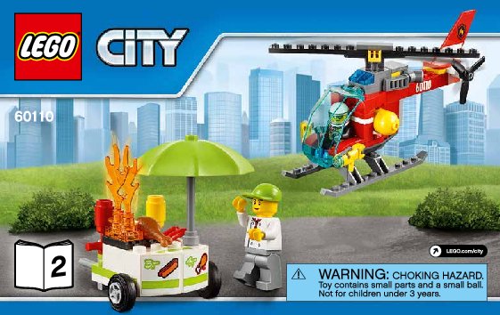 Notice / Instructions de Montage - LEGO - City - 60110 - La caserne des pompiers: Page 1