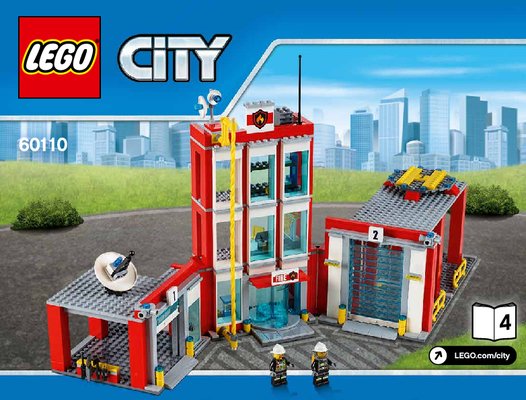 Notice / Instructions de Montage - LEGO - City - 60110 - La caserne des pompiers: Page 1