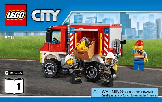 Notice / Instructions de Montage - LEGO - City - 60111 - Le camion d'intervention des pompiers: Page 1