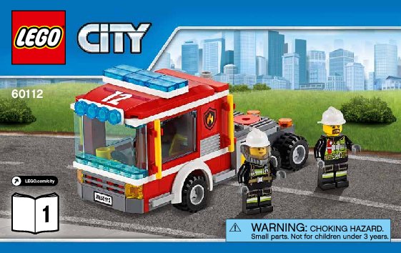 Notice / Instructions de Montage - LEGO - City - 60112 - Le grand camion de pompiers: Page 1