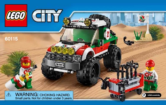 Notice / Instructions de Montage - LEGO - City - 60115 - Le 4x4 tout-terrain: Page 1