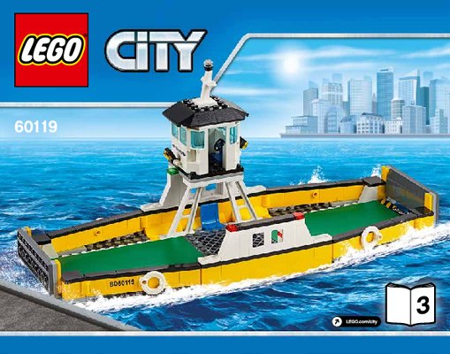 Notice / Instructions de Montage - LEGO - City - 60119 - Le ferry: Page 1