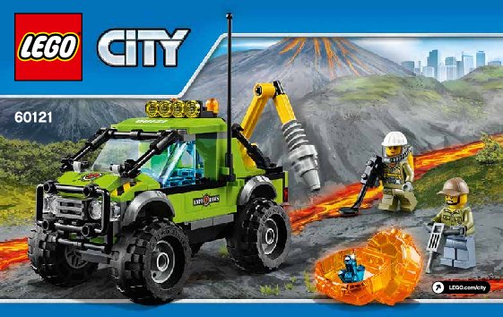 Notice / Instructions de Montage - LEGO - City - 60121 - Le camion d'exploration du volcan: Page 1