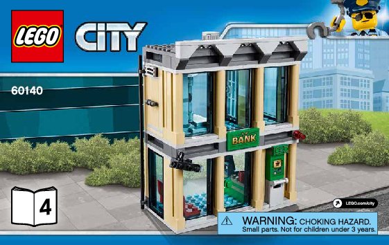 Notice / Instructions de Montage - LEGO - City - 60140 - Le cambriolage de la banque: Page 1