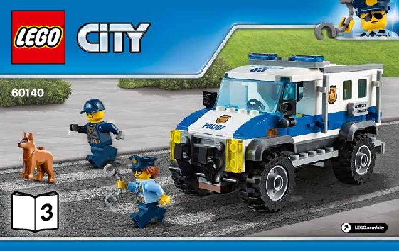 Notice / Instructions de Montage - LEGO - City - 60140 - Le cambriolage de la banque: Page 1