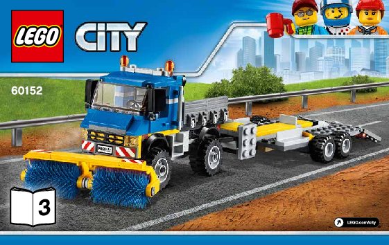 Notice / Instructions de Montage - LEGO - 60152 - Sweeper & Excavator: Page 1