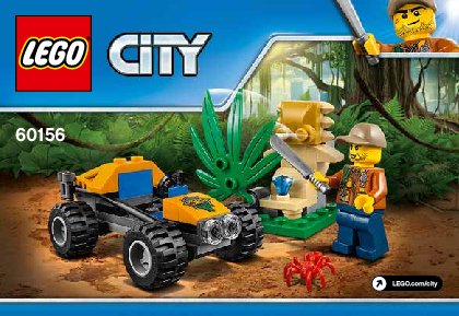 Notice / Instructions de Montage - LEGO - City - 60156 - Le buggy de la jungle: Page 1