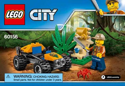 Notice / Instructions de Montage - LEGO - City - 60156 - Le buggy de la jungle: Page 1