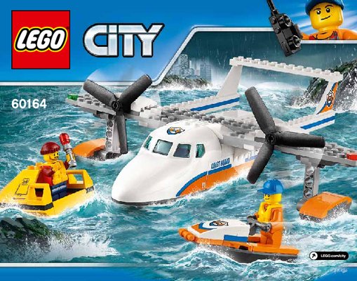 Notice / Instructions de Montage - LEGO - City - 60164 - L'hydravion de secours en mer: Page 1