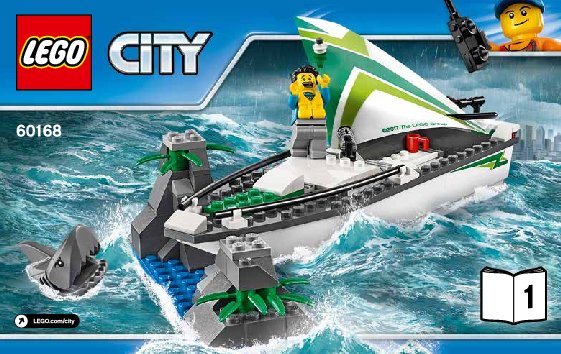 Notice / Instructions de Montage - LEGO - City - 60168 - Le sauvetage du voilier: Page 1