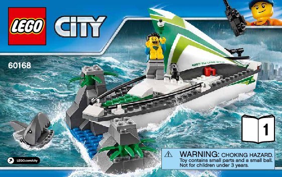 Notice / Instructions de Montage - LEGO - City - 60168 - Le sauvetage du voilier: Page 1