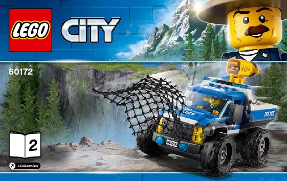 Notice / Instructions de Montage - LEGO - City - 60172 - La course-poursuite en montagne: Page 1