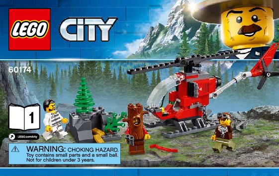 Notice / Instructions de Montage - LEGO - City - 60174 - Le poste de police de montagne: Page 1