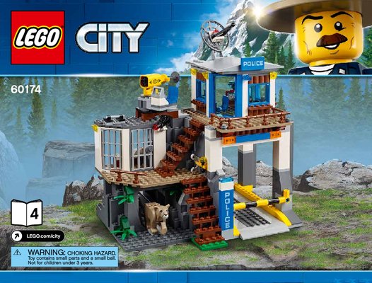 Notice / Instructions de Montage - LEGO - City - 60174 - Le poste de police de montagne: Page 1