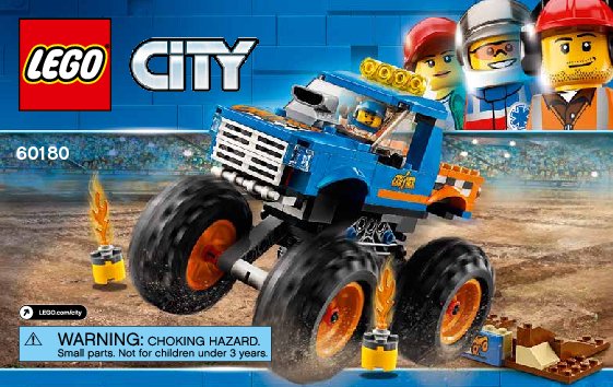 Notice / Instructions de Montage - LEGO - City - 60180 - Le Monster Truck: Page 1