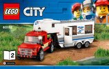 Notice / Instructions de Montage - LEGO - City - 60182 - Le pick-up et sa caravane: Page 1