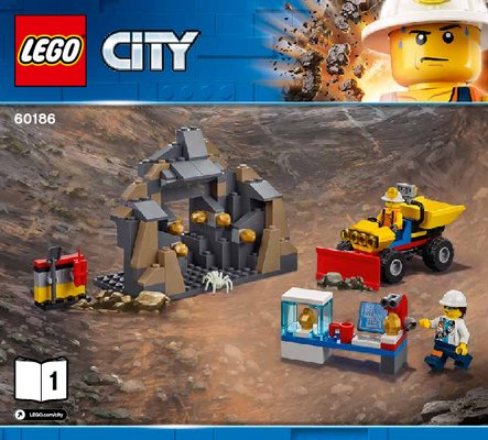 Notice / Instructions de Montage - LEGO - City - 60186 - La foreuse du minerai: Page 1