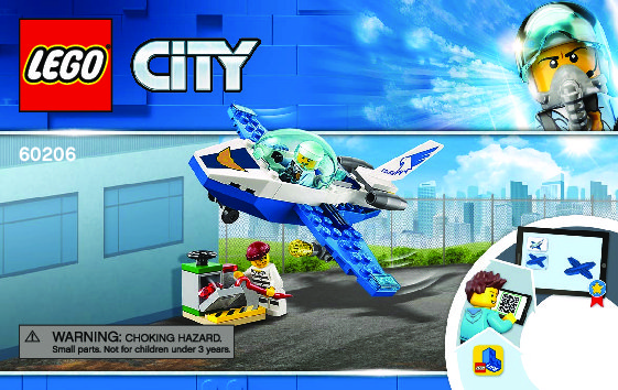 Notice / Instructions de Montage - LEGO - 60206 - Sky Police Jet Patrol: Page 1