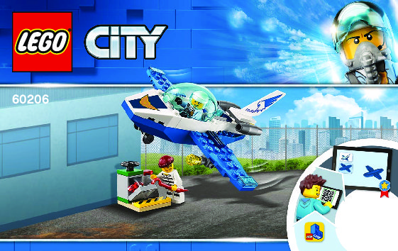 Notice / Instructions de Montage - LEGO - 60206 - Sky Police Jet Patrol: Page 1