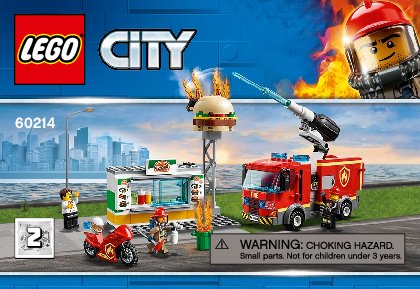 Notice / Instructions de Montage - LEGO - 60214 - Burger Bar Fire Rescue: Page 1