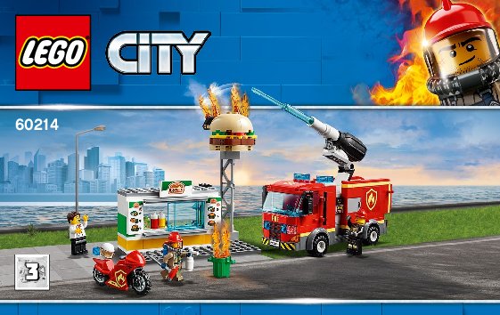 Notice / Instructions de Montage - LEGO - 60214 - Burger Bar Fire Rescue: Page 1