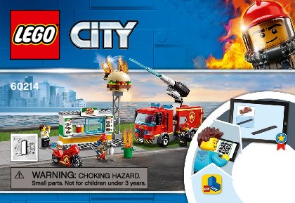 Notice / Instructions de Montage - LEGO - 60214 - Burger Bar Fire Rescue: Page 1