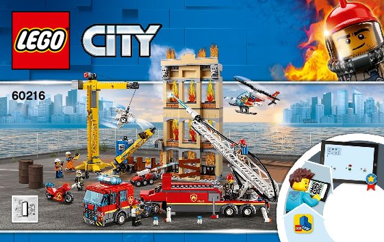 Notice / Instructions de Montage - LEGO - 60216 - Downtown Fire Brigade: Page 1