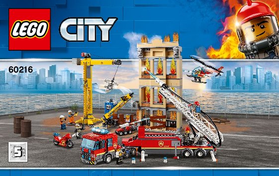 Notice / Instructions de Montage - LEGO - 60216 - Downtown Fire Brigade: Page 1