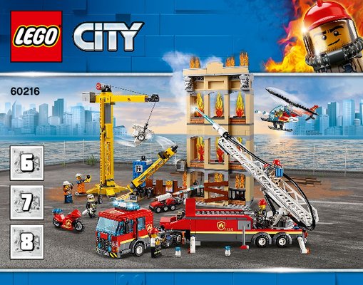 Notice / Instructions de Montage - LEGO - 60216 - Downtown Fire Brigade: Page 1