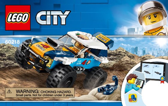 Notice / Instructions de Montage - LEGO - 60218 - Desert Rally Racer: Page 1