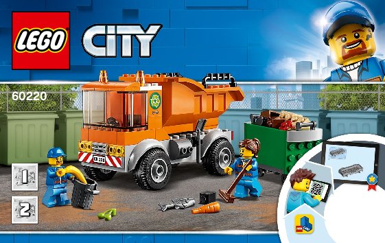 Notice / Instructions de Montage - LEGO - 60220 - Garbage Truck: Page 1